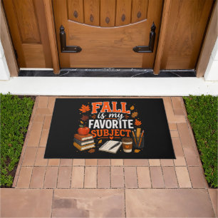 Fall is My Favourite Subject Funny Autumn Doormat
