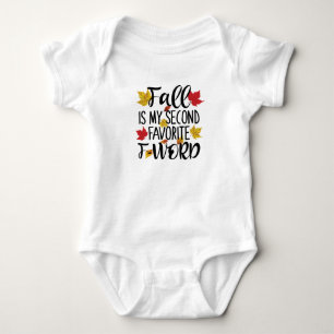 Fall is My Second Favorite F-Word Baby Bodysuit