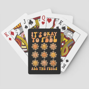 Fall Its Okay To Feel All The Feels Mental Health Playing Cards