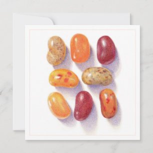 FALL JELLY BEANS 5.25" Square Flat Card