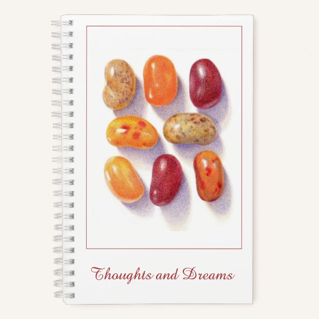 FALL JELLY BEANS 5.5x8.5 Spiral Notebook (Front)