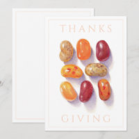 FALL JELLY BEANS 5x7 Thanksgiving Flat Card