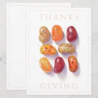 FALL JELLY BEANS 6.5x8.75 Thanksgiving Flat Card