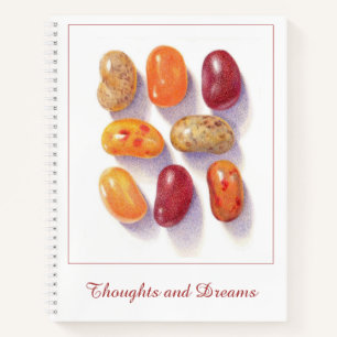 FALL JELLY BEANS 8.5x11 Spiral Notebook