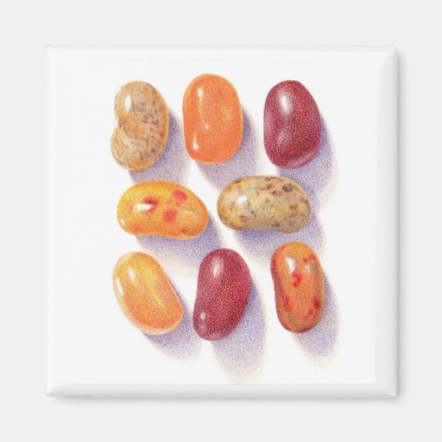 FALL JELLY BEANS Aimant Carré (Devant)