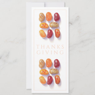 FALL JELLY BEANS Thanksgiving 4x9.25 Flat Card