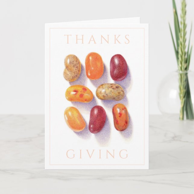FALL JELLY BEANS Thanksgiving Card (Front)
