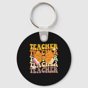 Fall Kids Student Coquette Bow Pencil Autumn Fall  Keychain