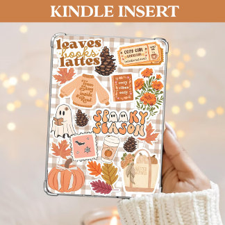 Fall Kindle Insert Autumn Cozy Bookish Pumpkin Holiday Card