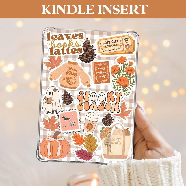 Fall Kindle Insert Autumn Cozy Bookish Pumpkin Holiday Card (Creator Uploaded)