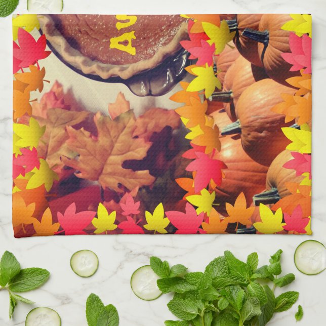 Fall Kitchen Pumpkin Decorative Towels (Folded)