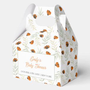 Fall Ladybug Greenery Baby Shower  Favor Box