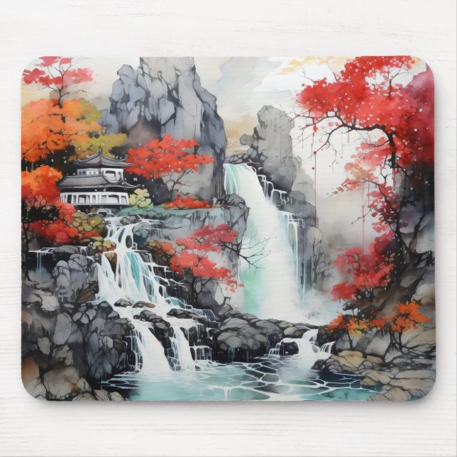 Fall Landscape Nature Mouse Pad (Front)