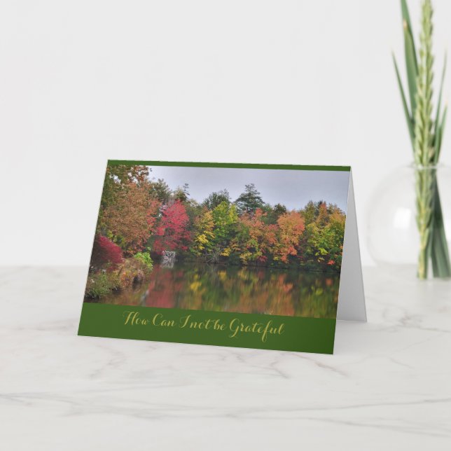 Fall Landscape Thanksgiving Thank You Holiday Card (Front)