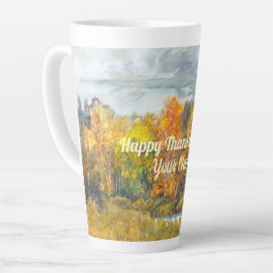 Fall landscapes watercolor Latte Mug