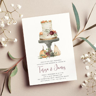 Fall Layer Cake Rehearsal Dinner Invitation