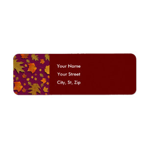 Fall Leaf Address label