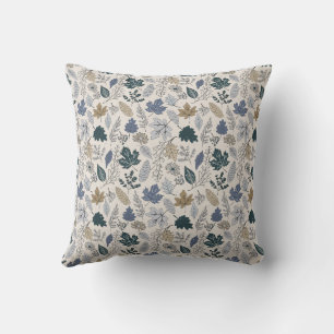 Fall Leaf Autumn Foliage Nature Green Gold Throw Pillow