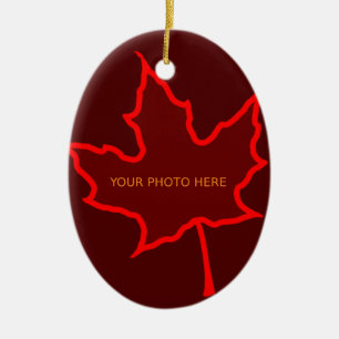 Fall Leaf Ceramic Ornament