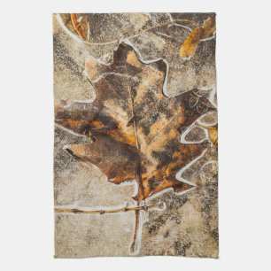 Fall Leaf Frozen Marsh Nature Kitchen Towel