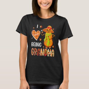 Fall Leaf Grandma Pumpkin Snowman Thanksgiving Aut T-Shirt