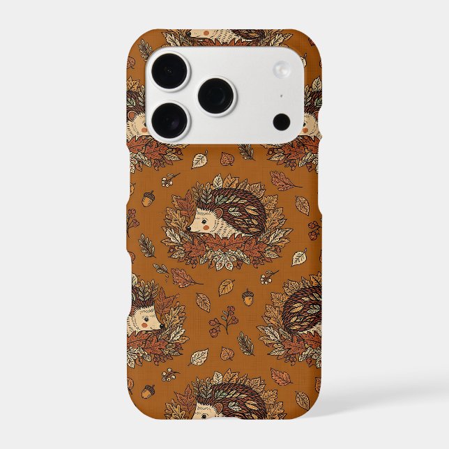Fall Leaf Hedgehog Phone Case (Back)