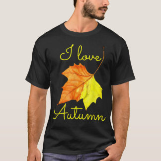 Fall Leaf , I Love Autumn Tee, Autumn Lovers  T-Shirt