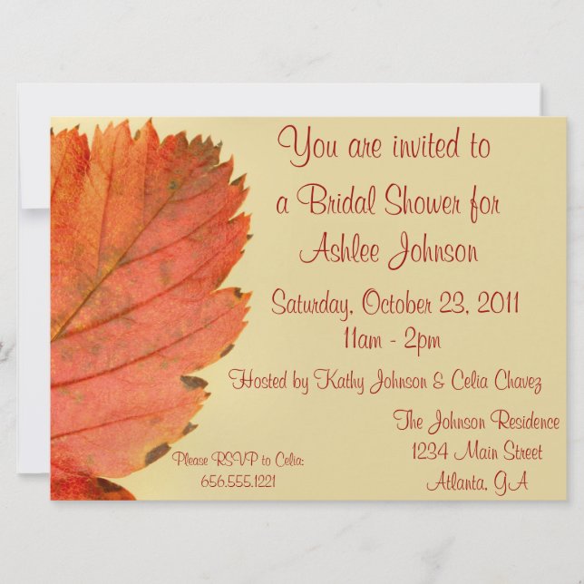 Fall Leaf Invitation (Front)