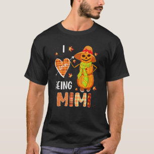 Fall Leaf Mimi Pumpkin Snowman Thanksgiving Autumn T-Shirt