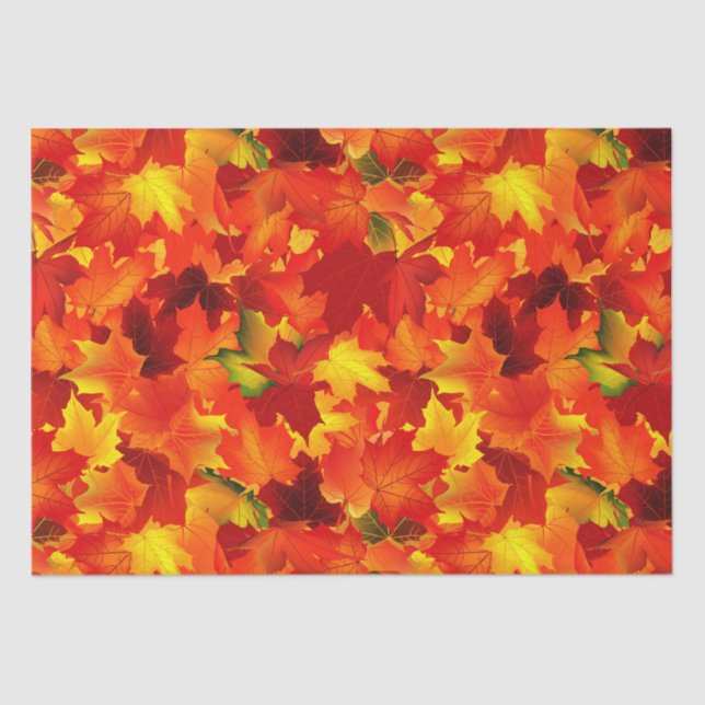 Fall leaf pattern tissue paper (Front)