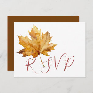 Fall Leaf RSVP Postcard