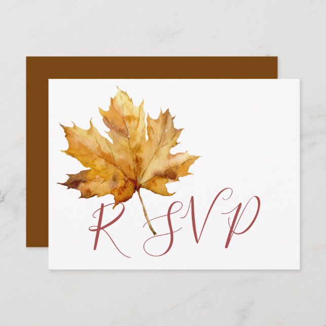 Fall Leaf RSVP Postcard (Front/Back)