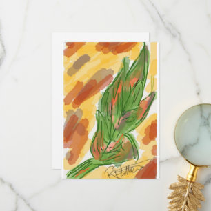 Fall leaf Thank you card