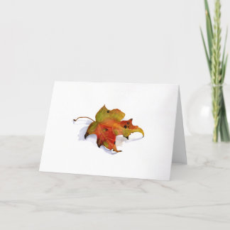 Fall Leaf Watercolor Greeting Card