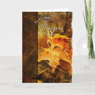 Fall leafs-Vintage Holiday Card