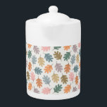 Fall Leaves<br><div class="desc">A cute, stylized and modern leaf design inspired by the fall or Thanksgiving season. This pattern features abstract oak leaves in fun, non-traditional colours.</div>