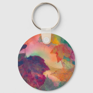 Fall Leaves along the coast in New England Keychain