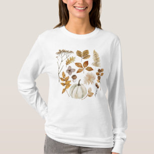Fall Leaves and Pumpkin T-Shirt