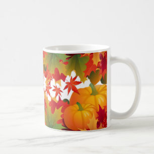 Fall Leaves and pumpkins Coffee Mug