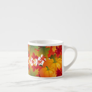 Fall Leaves and pumpkins Expresso Mug