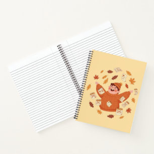 Fall Leaves Art   Playful Autumn Design Notebook