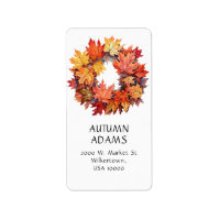 FALL LEAVES  AUTUMN COLORS WREATH