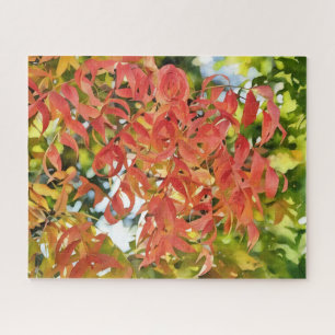 Fall Leaves Autumn Colours Tree Art Puzzle