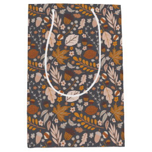 Fall Leaves, Autumn night's seamless pattern  Medium Gift Bag