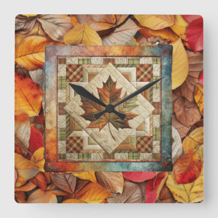 Fall Leaves Autumn Wall Clock
