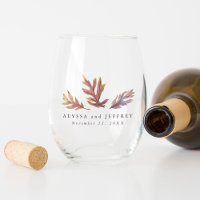 Fall leaves autumn wedding beautiful personalized