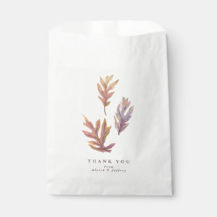 Fall leaves autumn wedding thank you favour bag
