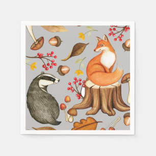 Fall Leaves Badger & Fox Paper Party Napkin