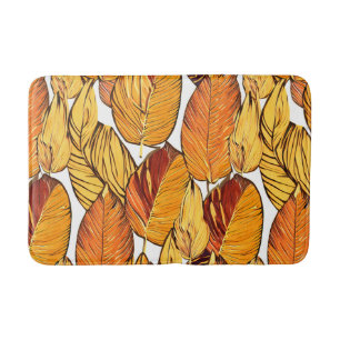 Fall leaves boho  bath mat