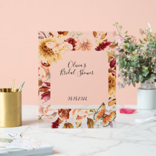 FALL LEAVES BRIDAL SHOWER ACRYLIC SIGN